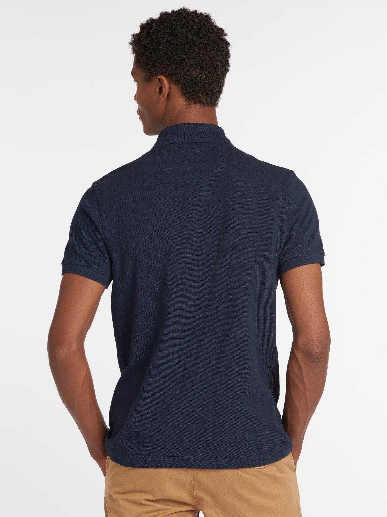 Barbour Sports Tailored Fit Polo Shirt - Navy | very.co.uk