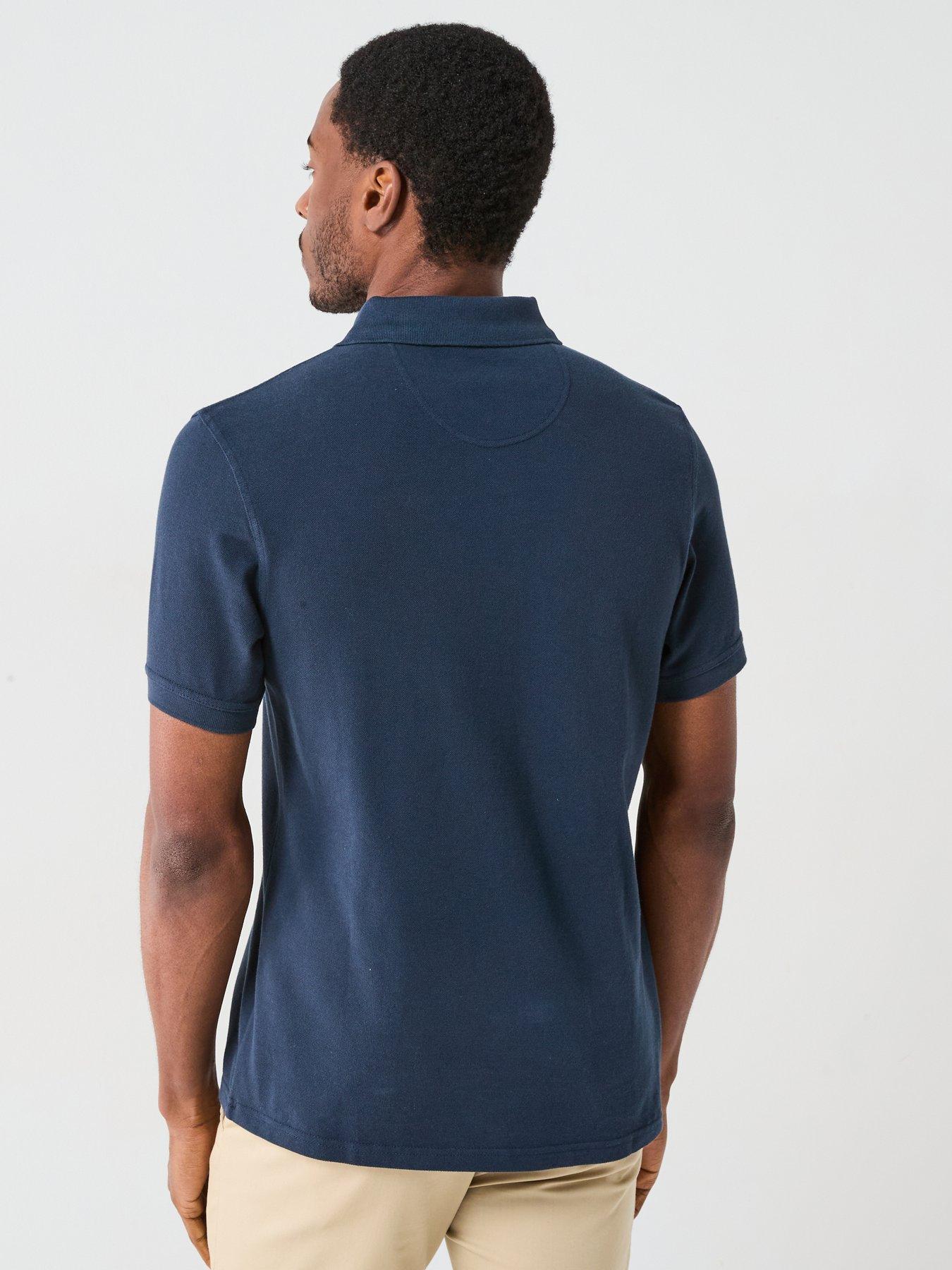 Barbour Sports Tailored Fit Polo Shirt Navy very.co.uk