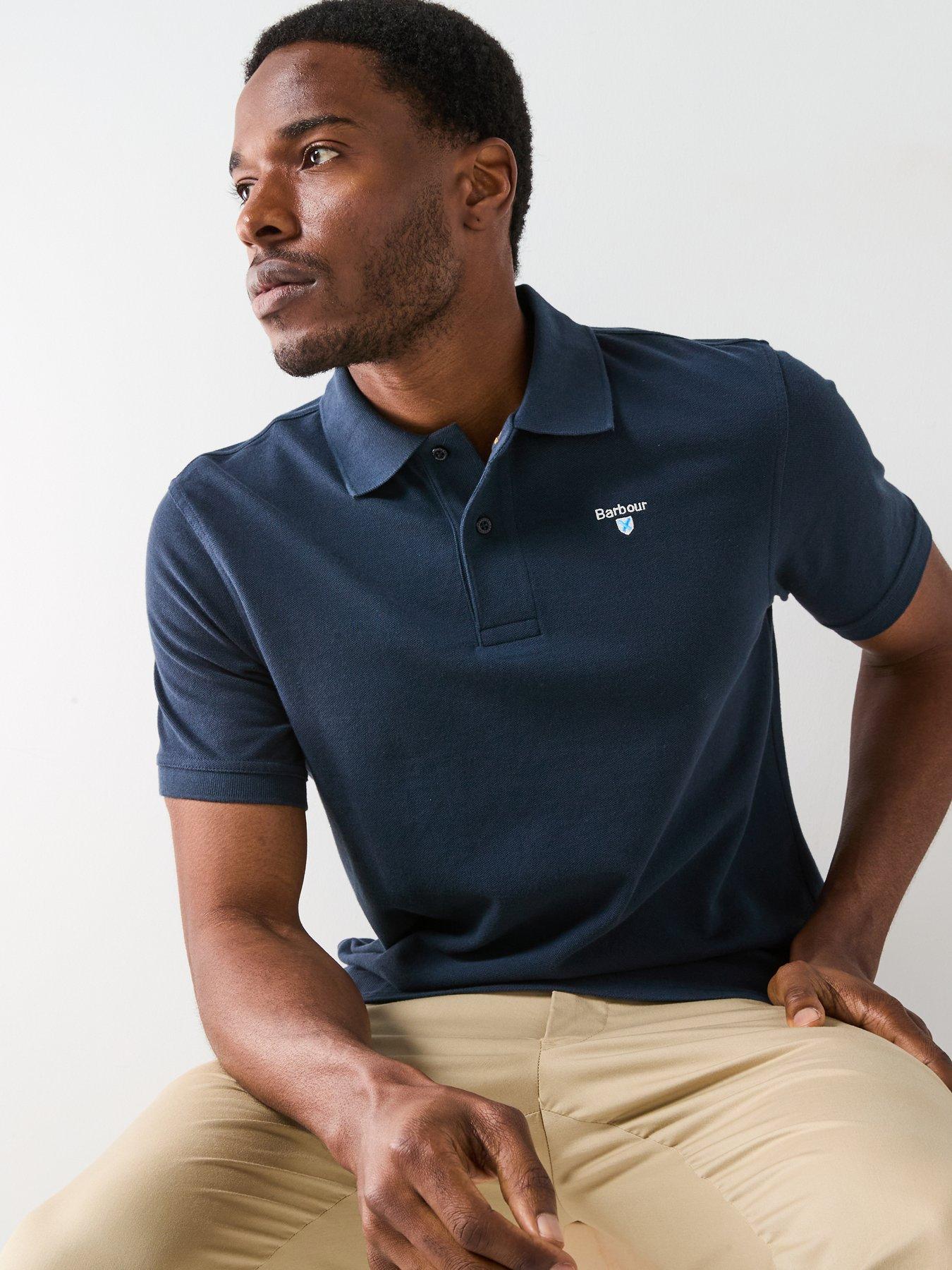 Image 5 of 6 of Barbour Sports Tailored Fit Polo Shirt - Navy
