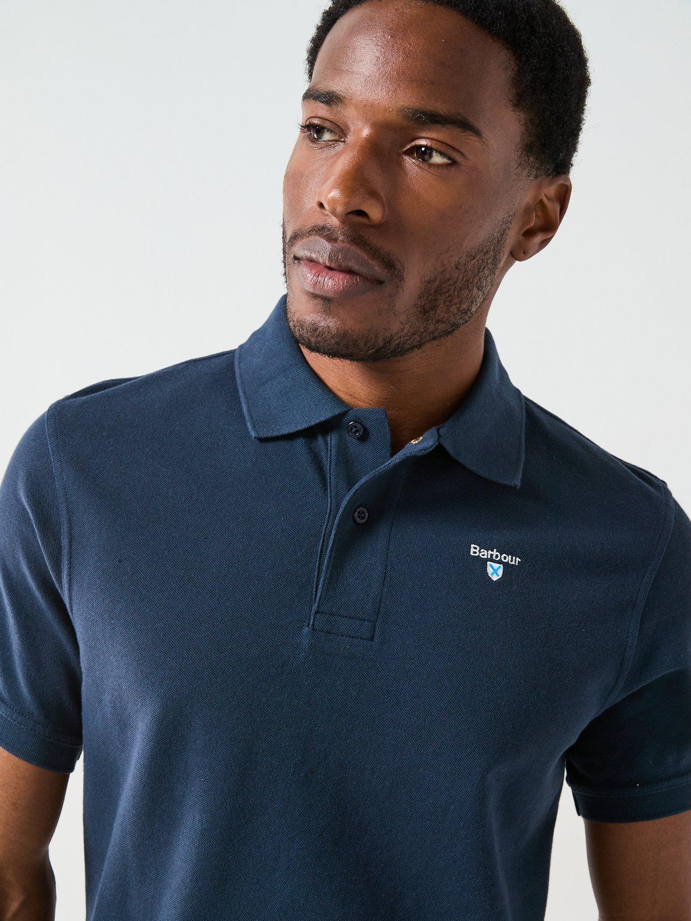 Image 6 of 6 of Barbour Sports Tailored Fit Polo Shirt - Navy