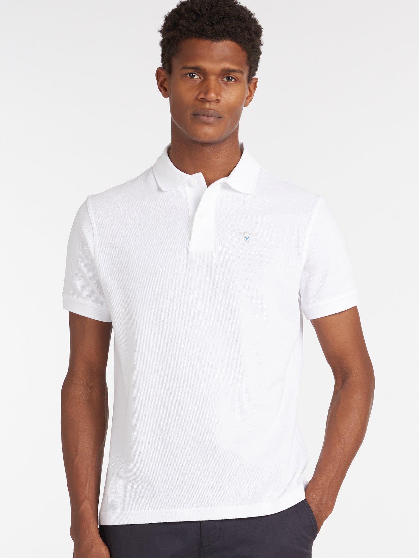 mens white barbour t shirt