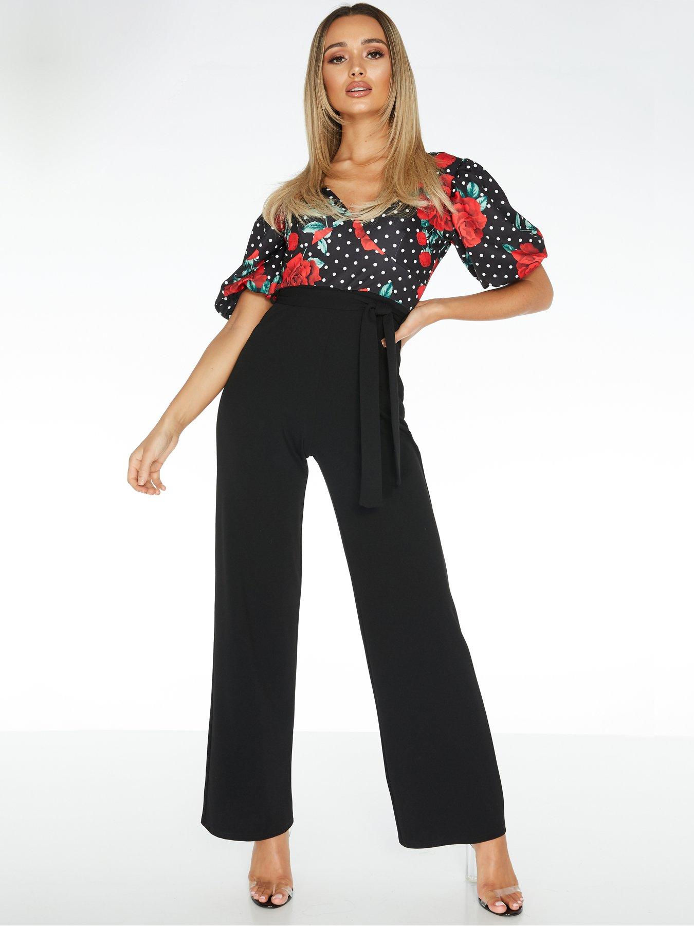 quiz floral jumpsuit