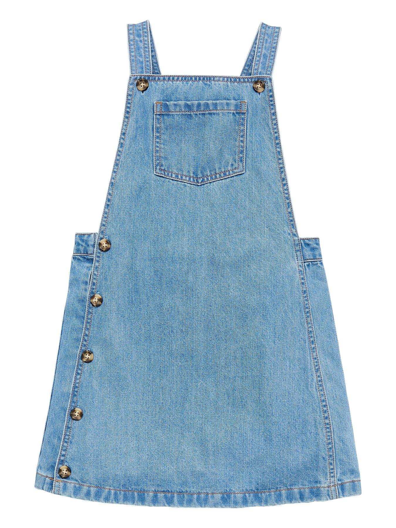 girls denim pinafore dress