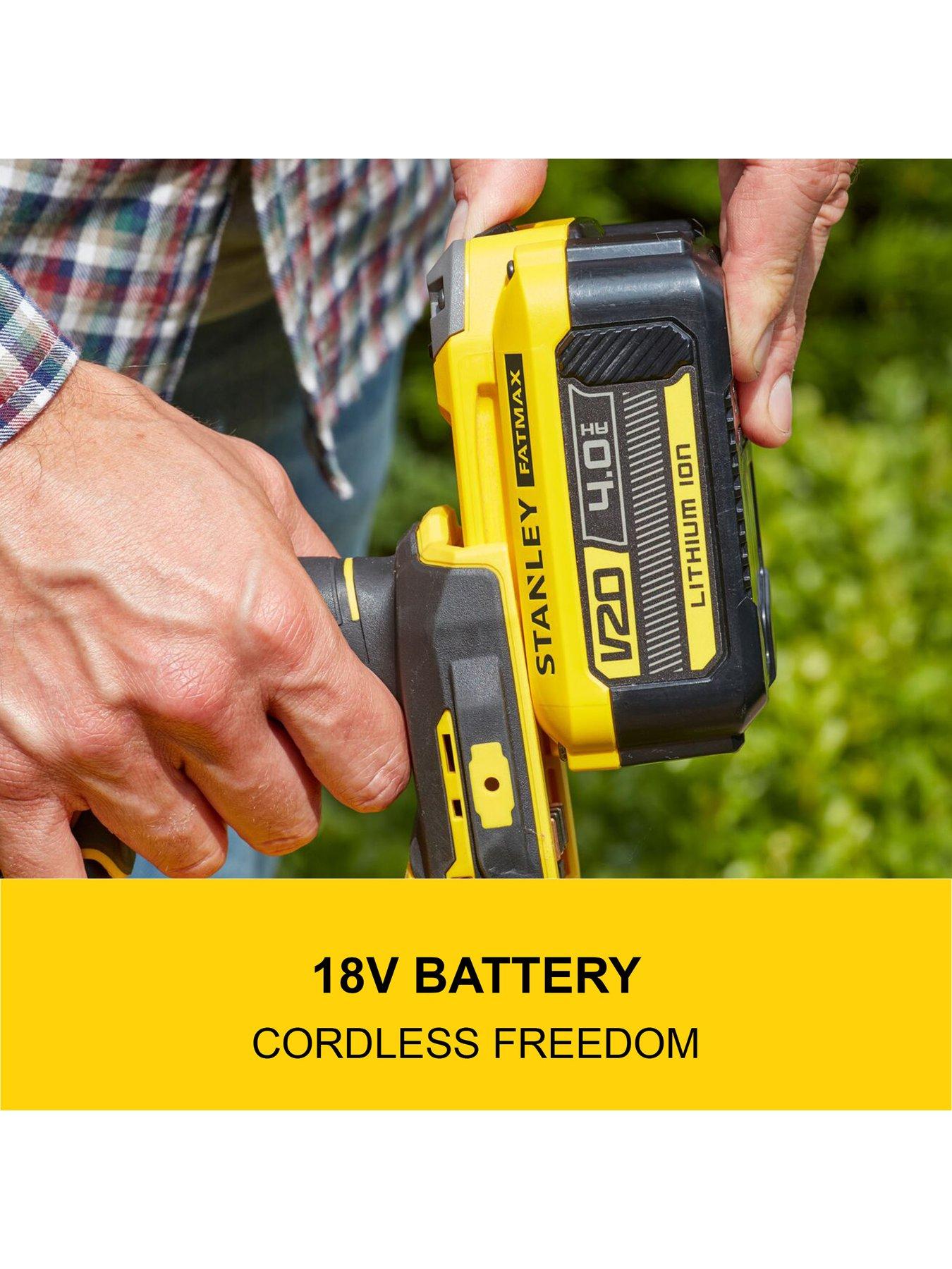 Image 3 of 6 of Stanley FatMax SFMCHT885M1-GB V20 18V Lithium Ion Cordless Hedge Trimmer 4.0AH Battery