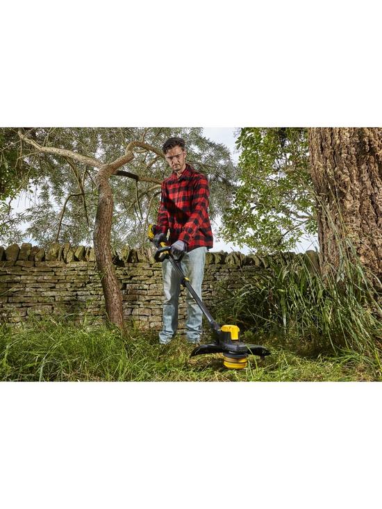 stillFront image of stanley-fatmax-sfmcstb933m-gb-v20-18v-lithium-ion-brushless-cordless-string-trimmer-with-40ah-battery