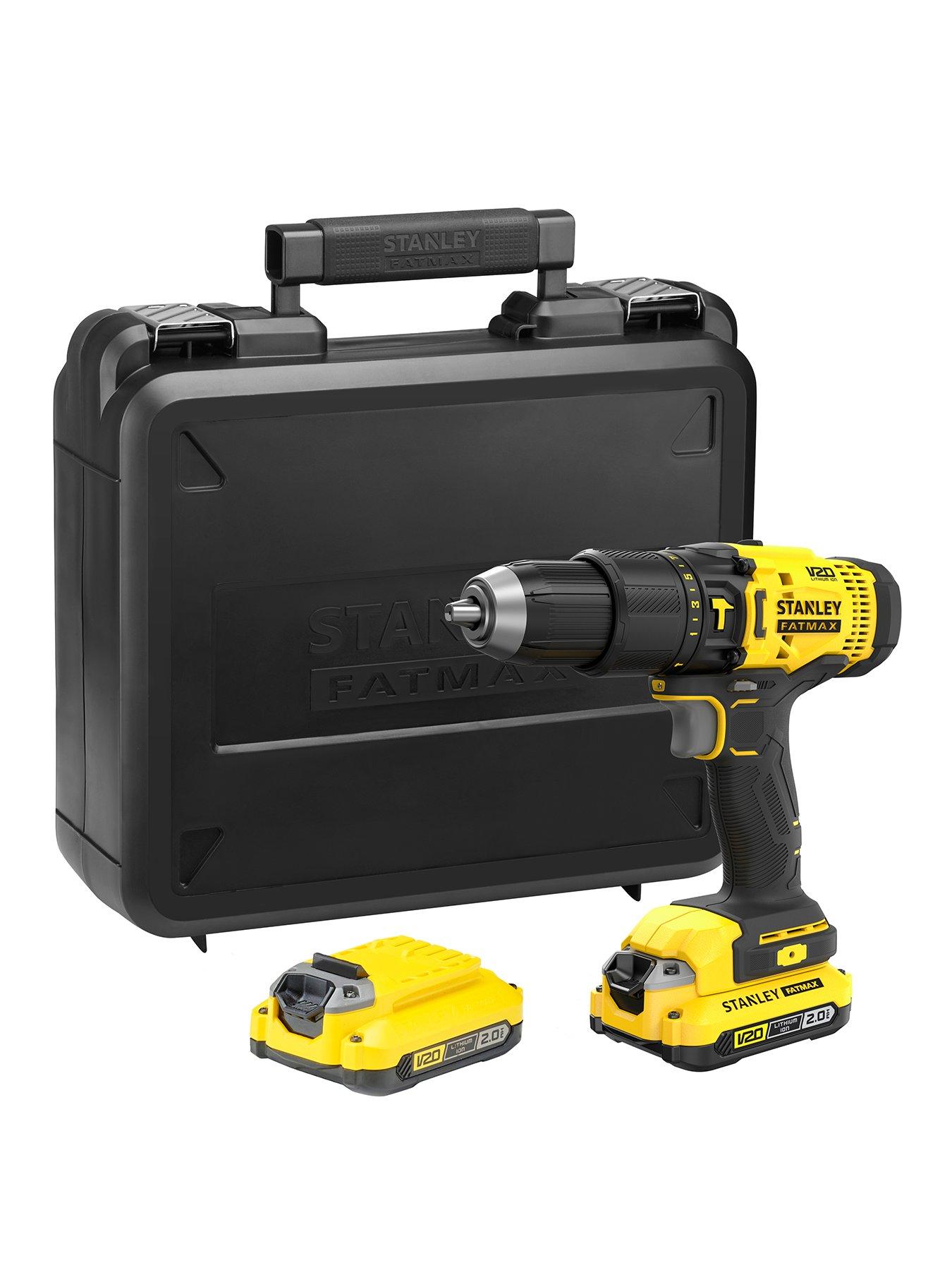 Product photograph of Stanley Fatmax V20 18v Combi Hammer Drill Kit Sfmcd711d21-gb from very.co.uk