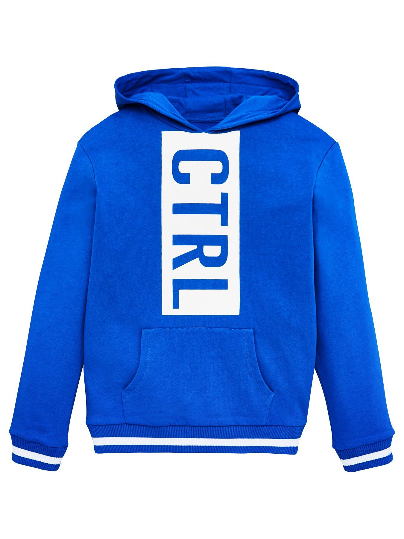 V By Very Boys Ctrl Hoodie Blue Very Co Uk