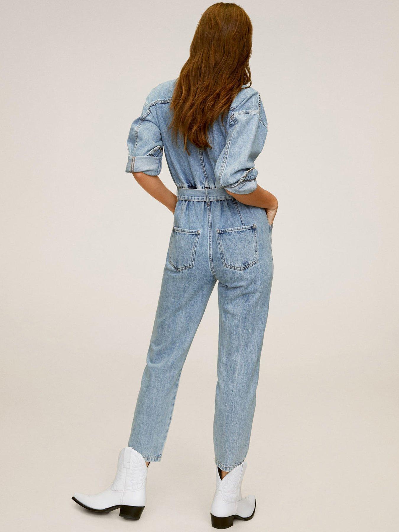 mango denim boiler suit