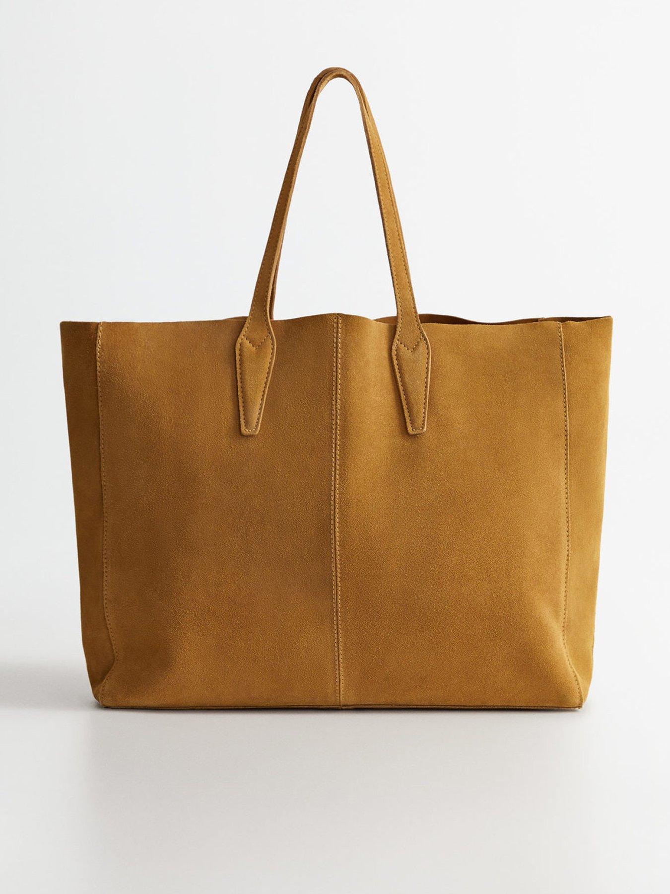 mango suede shopper bag