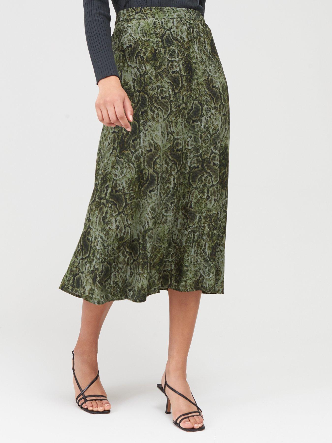 mango snake print midi dress