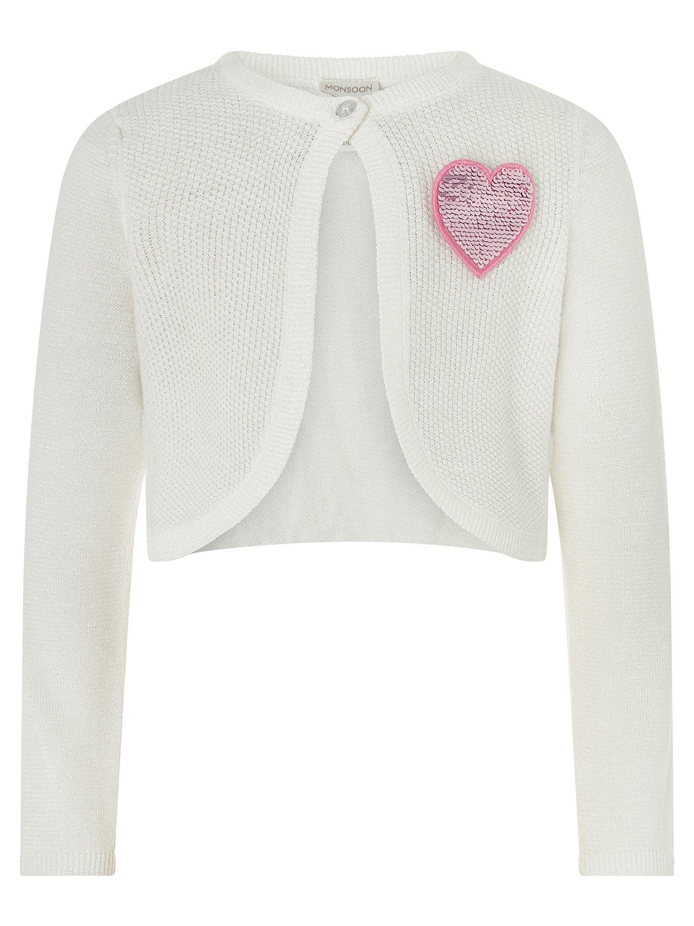 Monsoon Girls Sequin Heart Badge Cardigan review