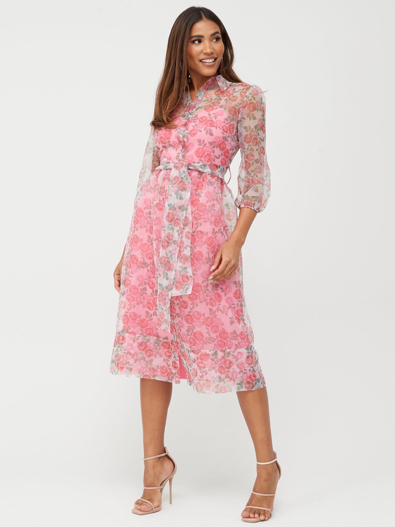 very floral midi dress