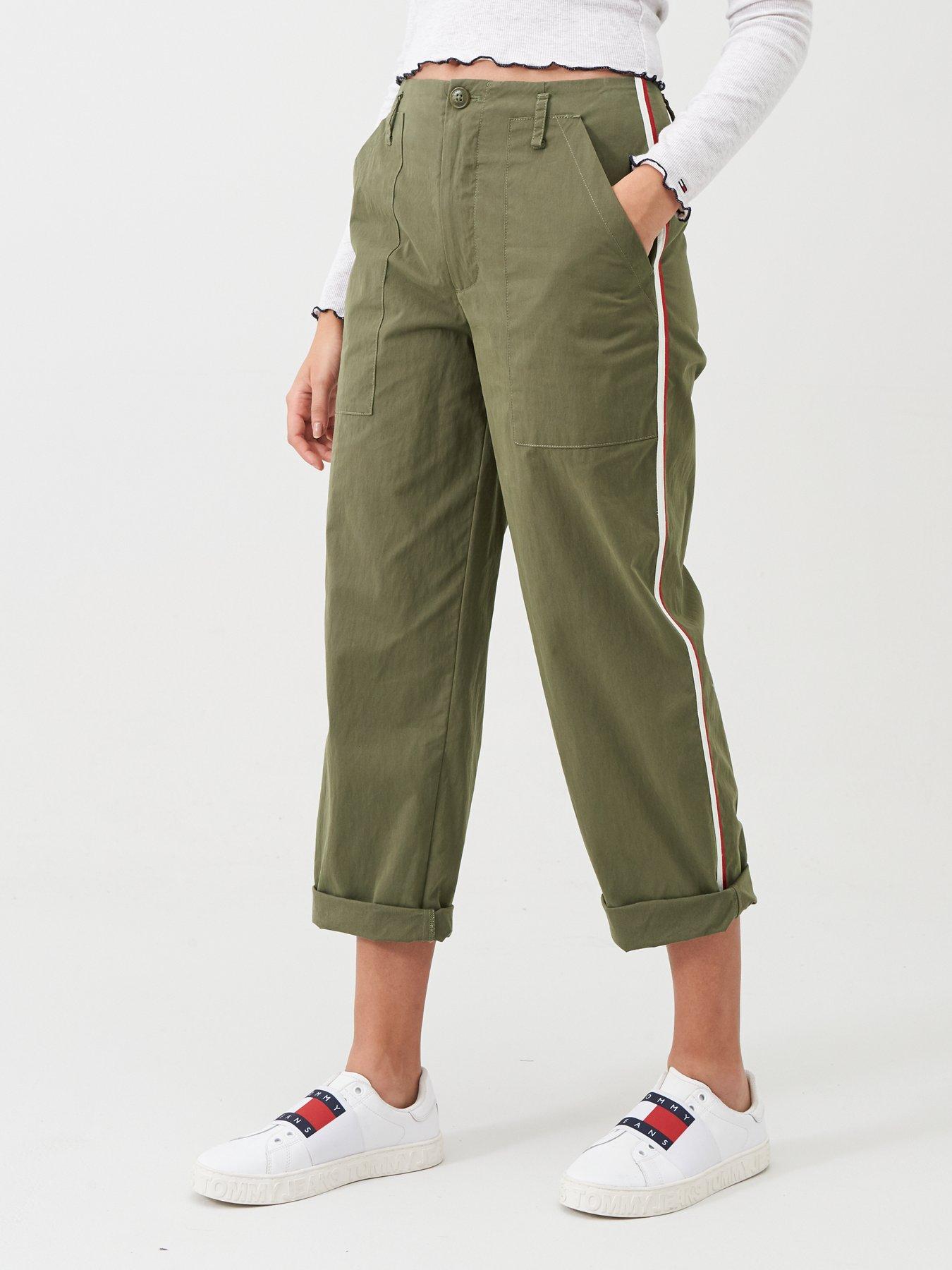 high rise olive jeans