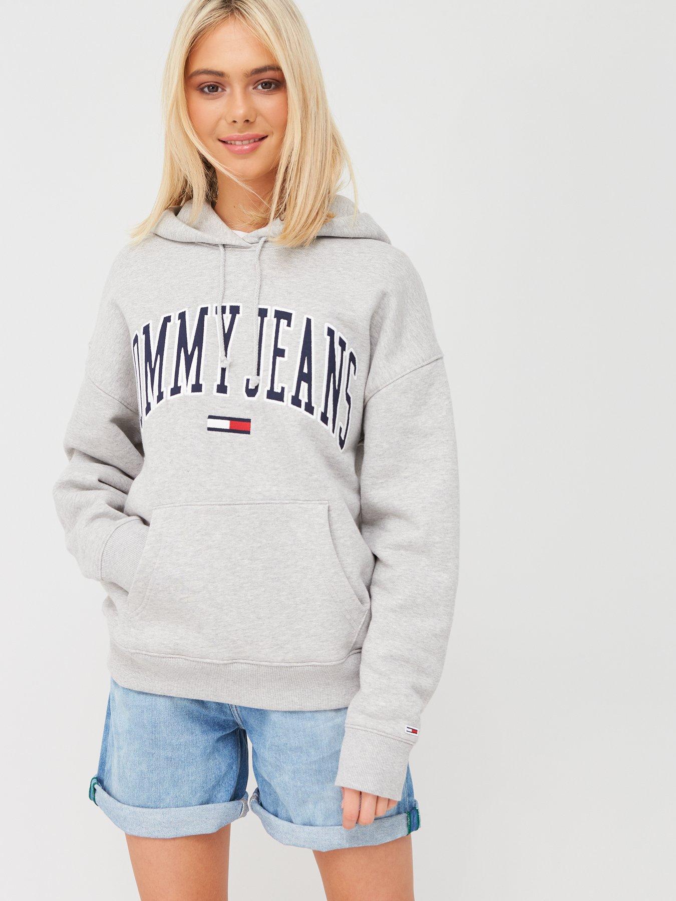 tommy jeans logo hoodie women's