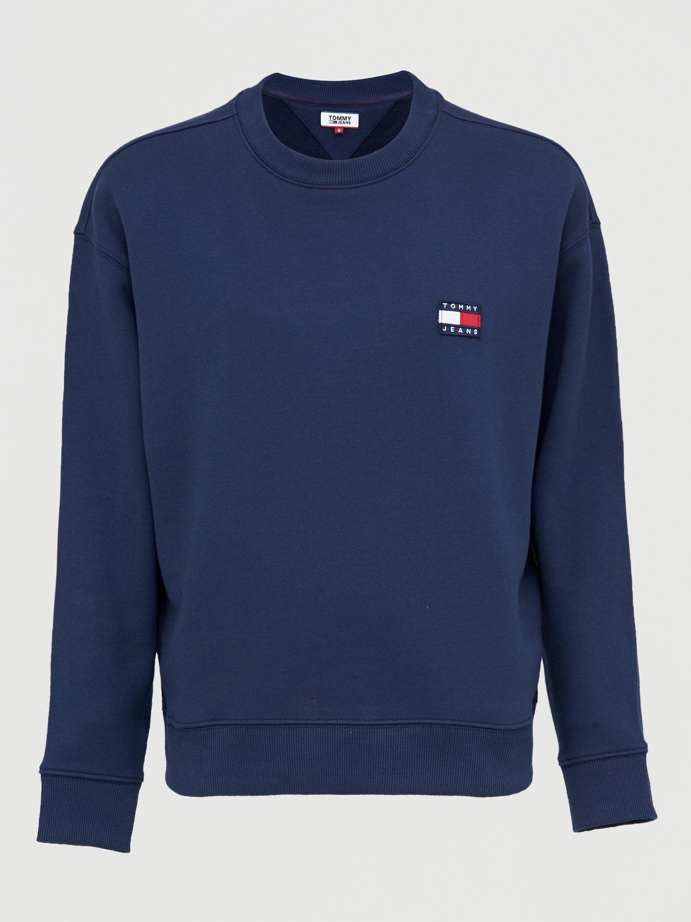 tommy hilfiger oversized teddy hoodie navy