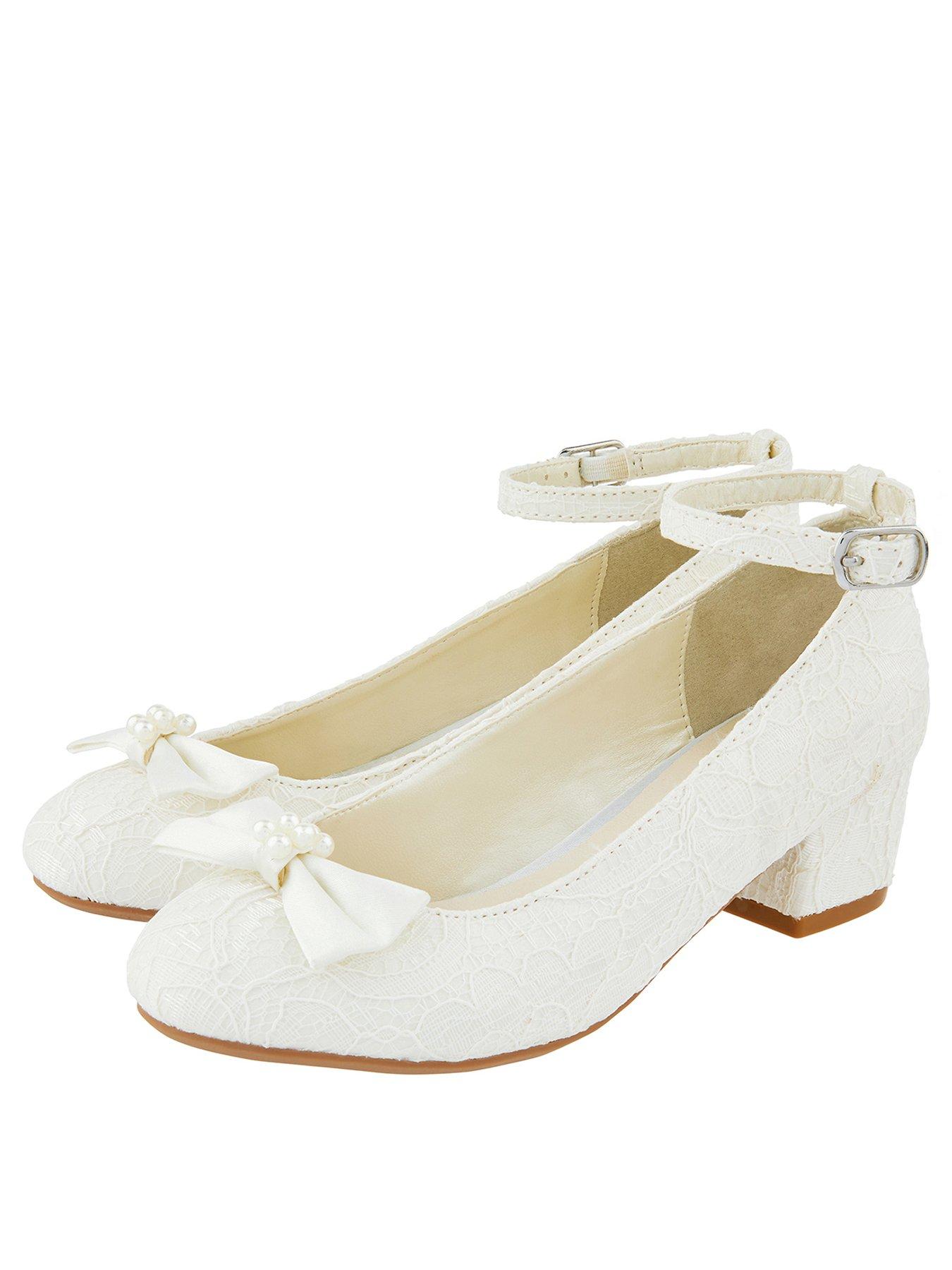 Monsoon Girls Lara Shimmer Lace Ivory Shoe review