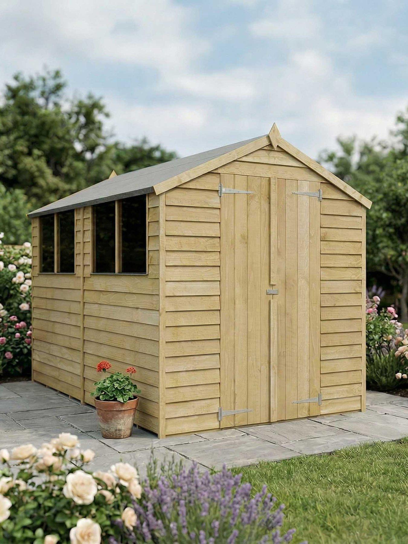 Image 1 of 6 of MERCIA 10X6 Value Overlap Dip Treated Apex Shed&nbsp;- FSC&reg; Certified