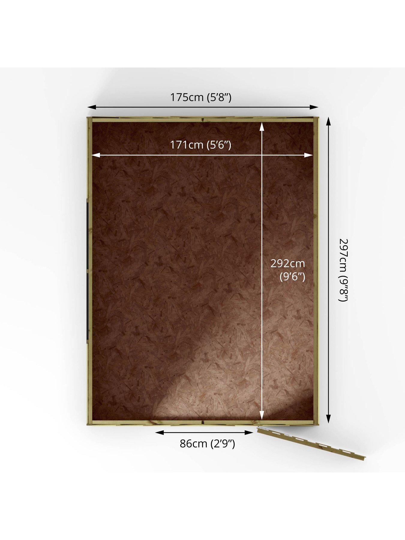 Image 6 of 6 of MERCIA 10X6 Value Overlap Dip Treated Apex Shed&nbsp;- FSC&reg; Certified