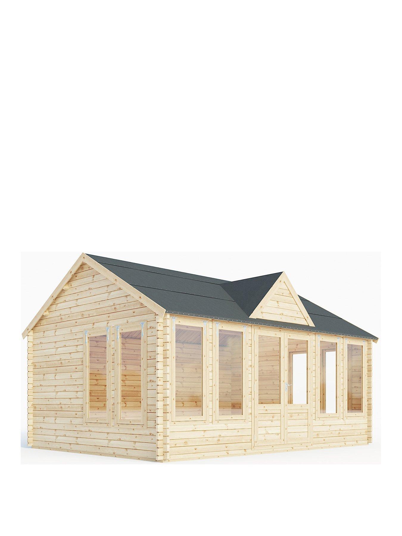 Mercia 5 5m X 4m 44mm Pavillion Log Cabin Very Co Uk