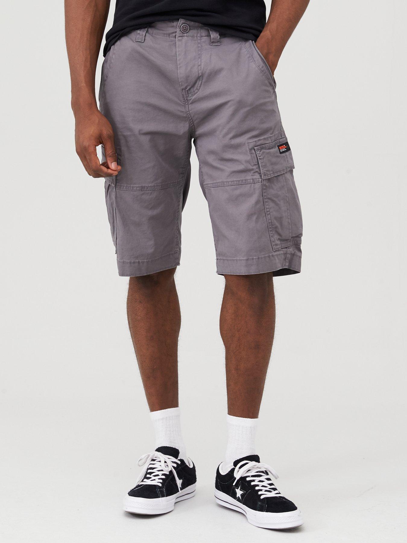 grey khaki shorts