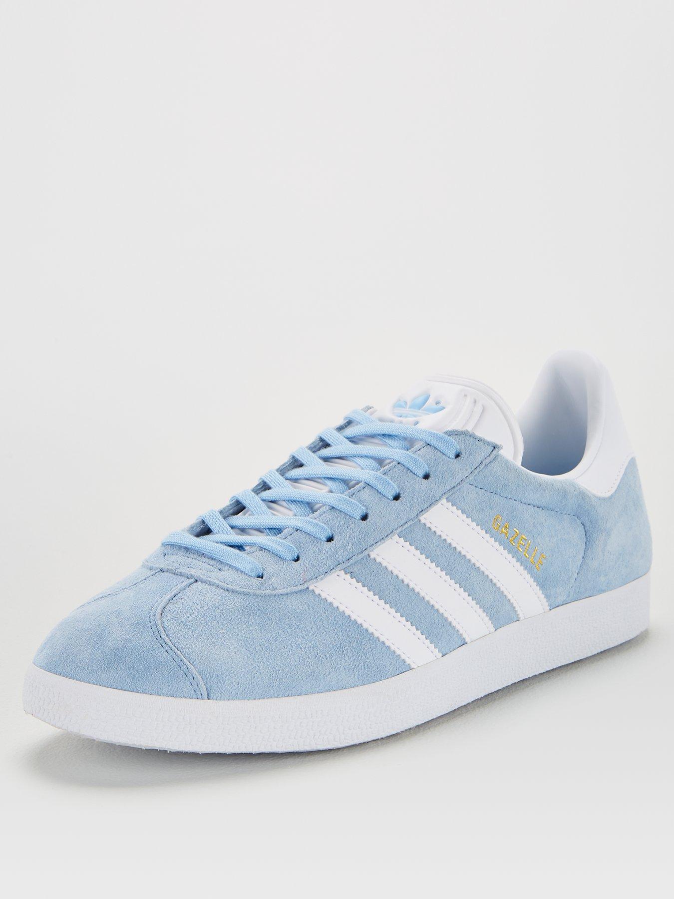 pale blue gazelle trainers