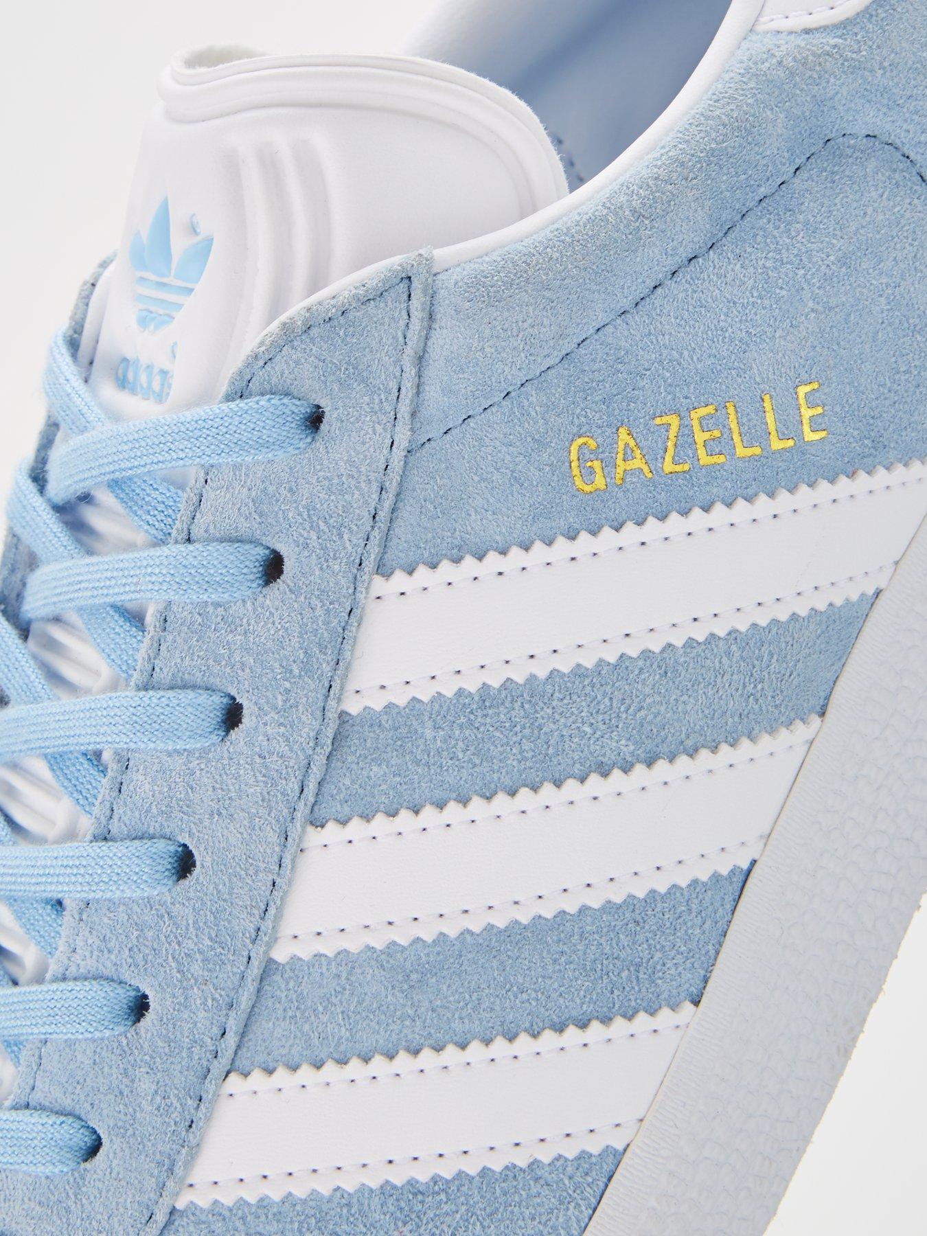 pale blue gazelle trainers