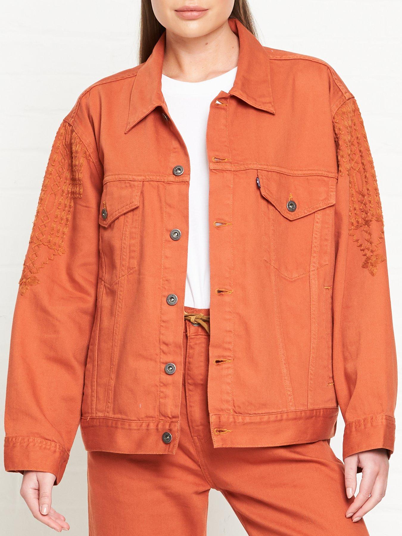 orange trucker jacket