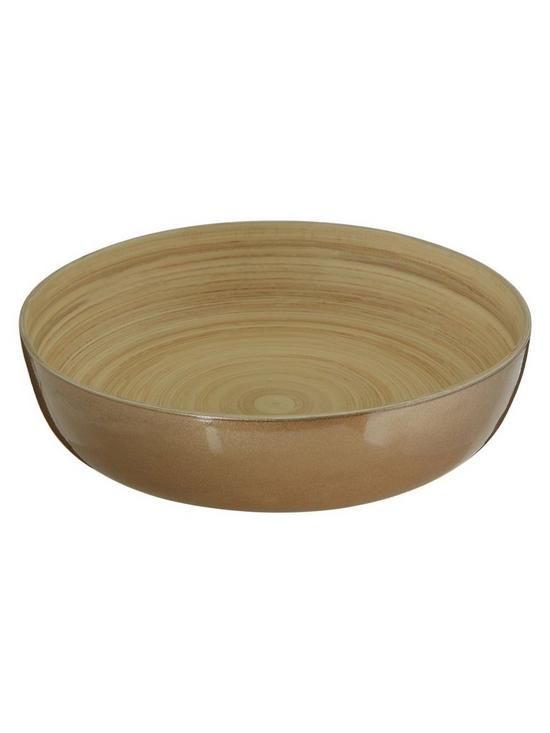 stillFront image of premier-housewares-kyoto-metallic-bamboo-salad-bowl-ndash-gold
