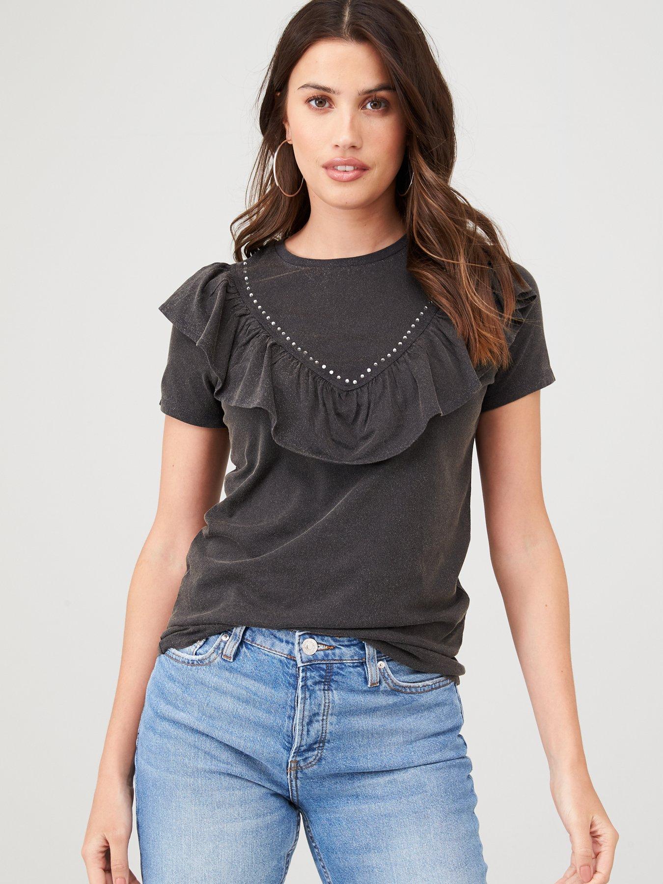 V By Very Washed Frill Detail Tee review