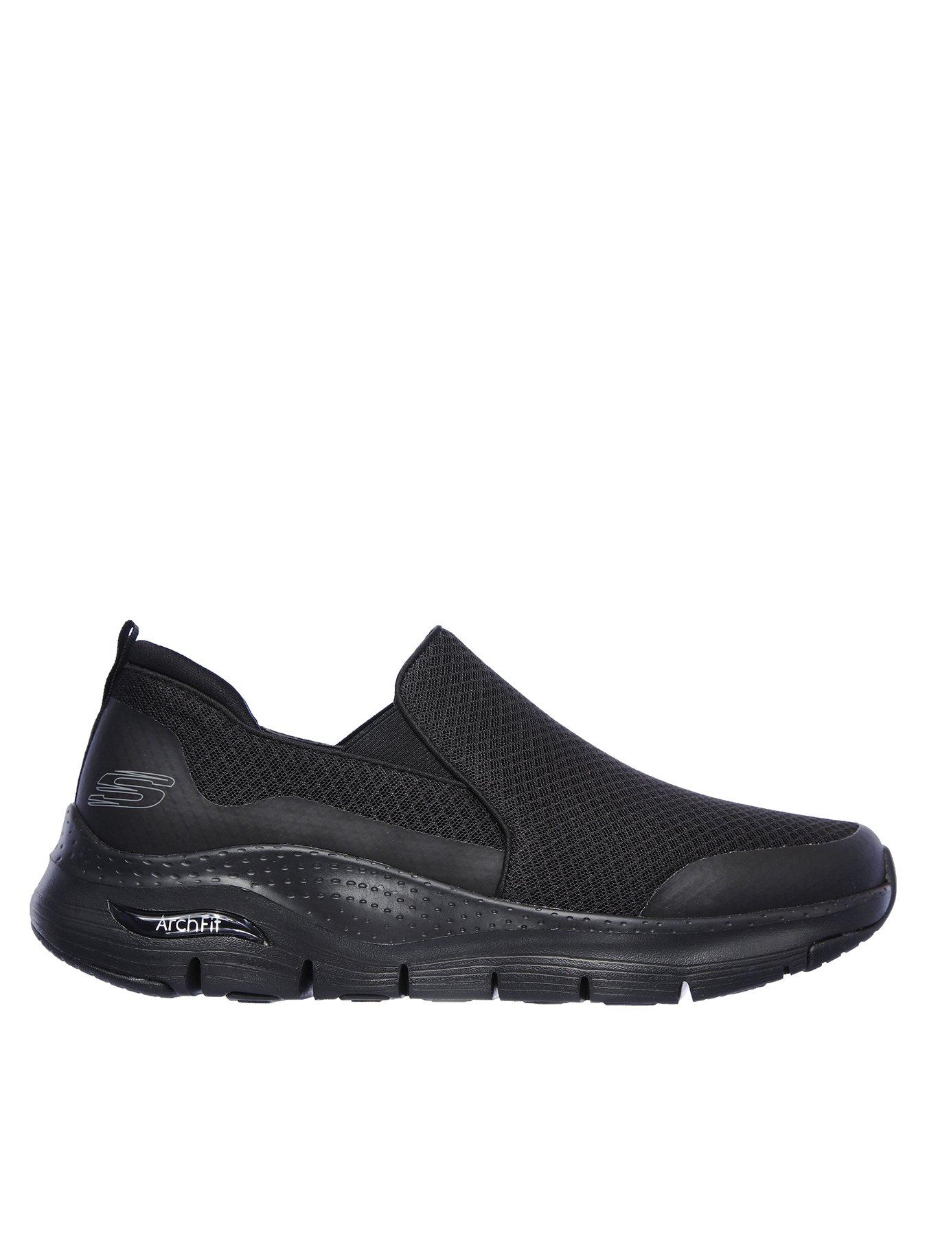 Skechers Arch Fit Slip On Shoe - Black/White | very.co.uk