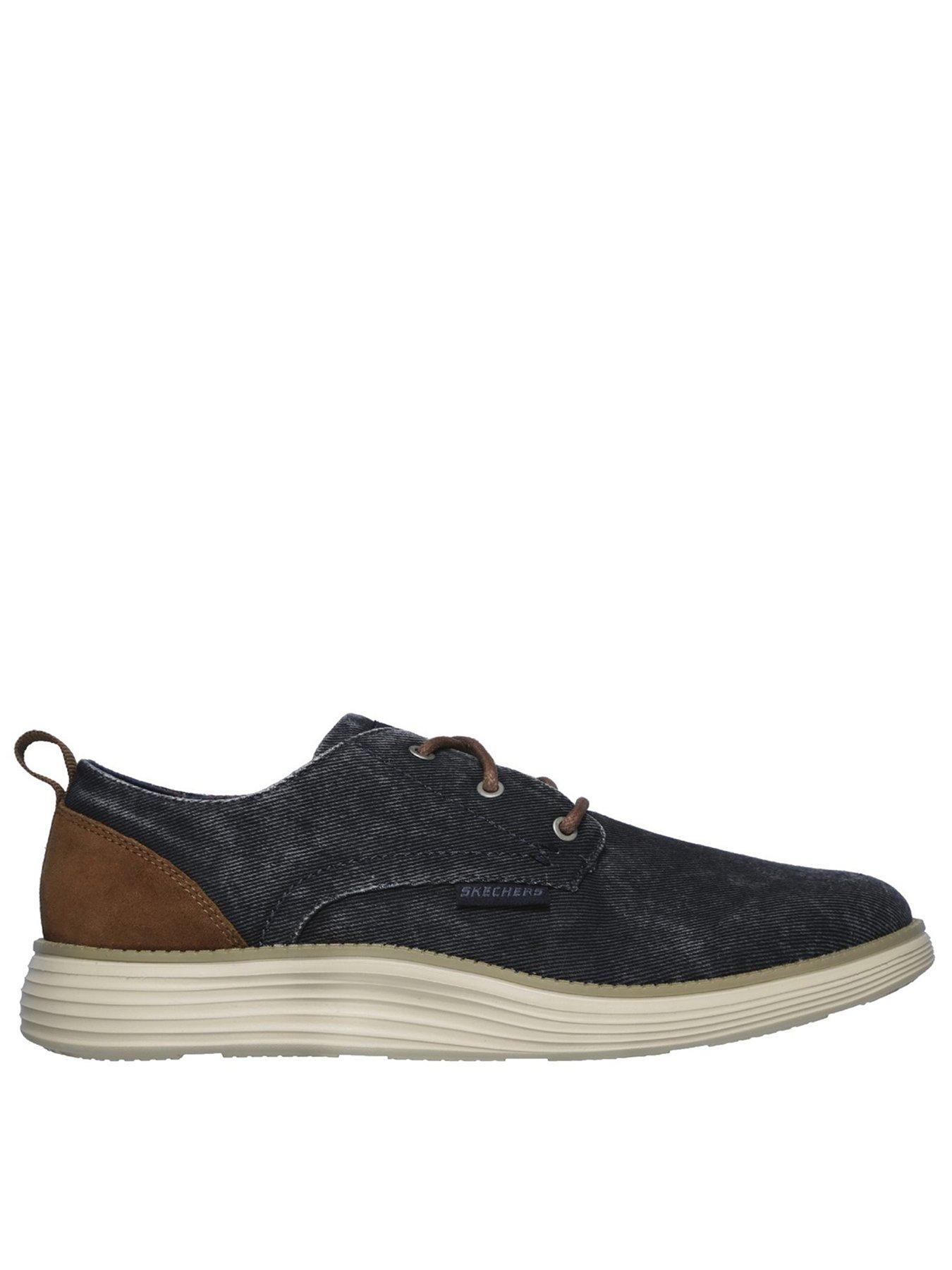 Skechers Status 2.0 Lace Up Shoes - Navy | very.co.uk