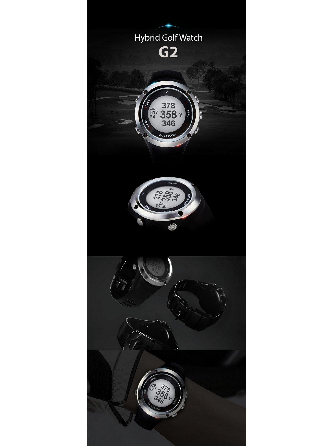 voice caddie g2 hybrid golf gps watch with slope