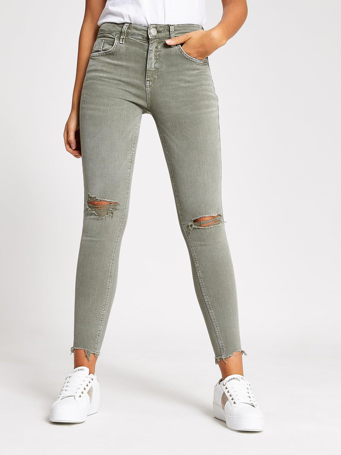 river island khaki jeans