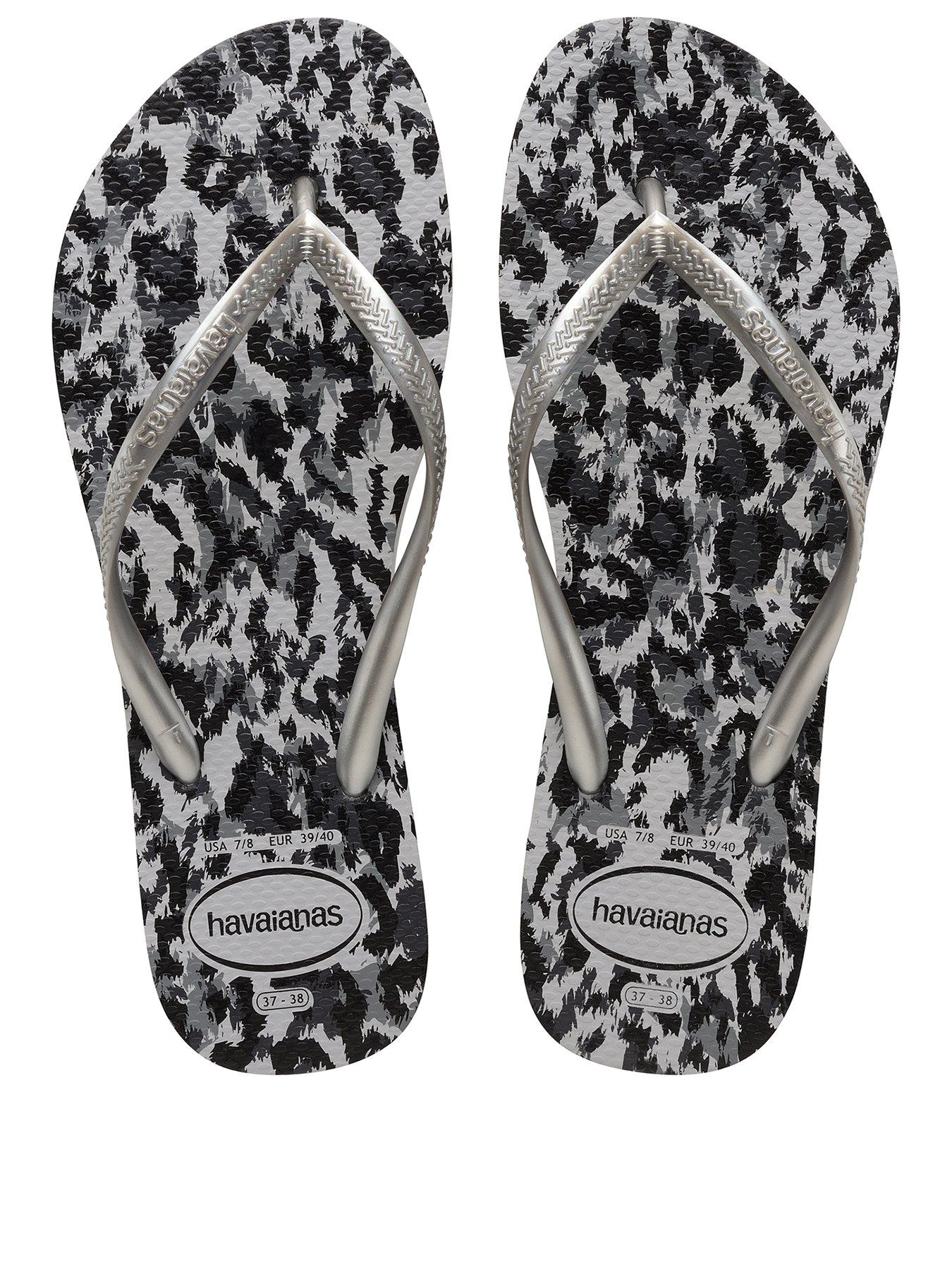 animal flip flops size 8