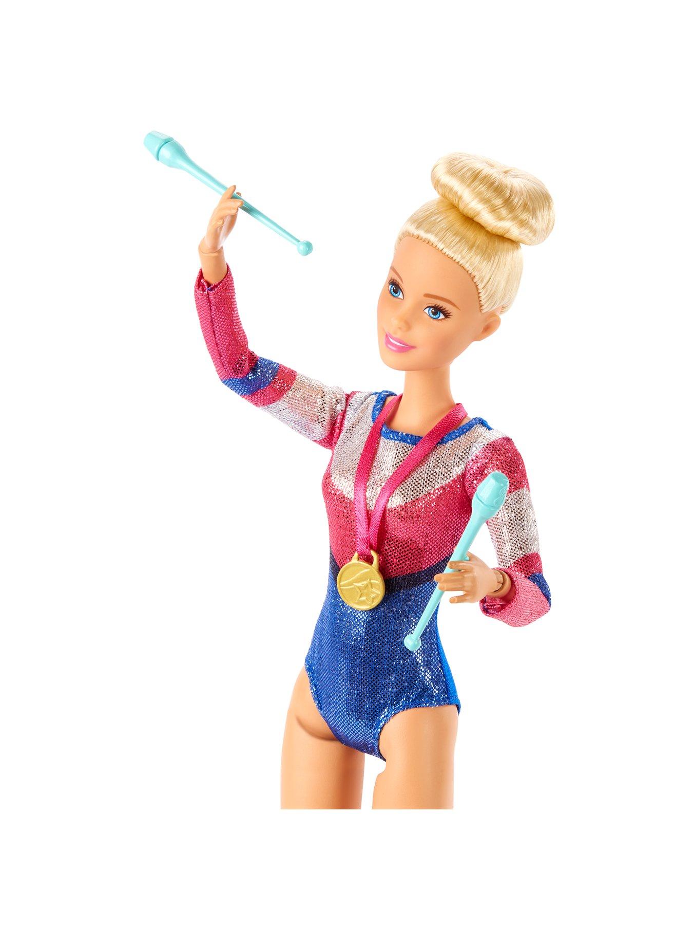 Gymnastics Doll and Playset with Twirling Feature, Balance Beam, 15+  Accessories