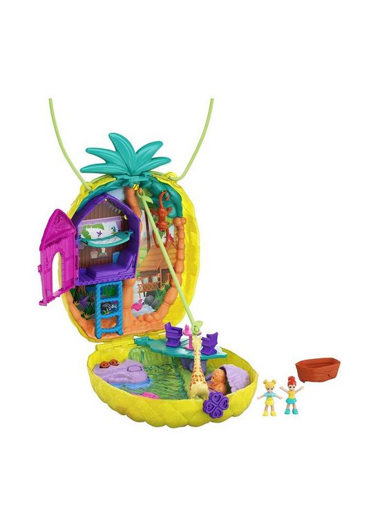 front image of polly-pocket-polly-amp-lila-pineapple-safari-playset