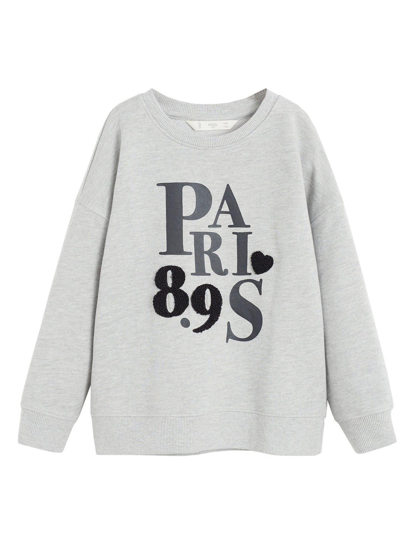 Mango Girls Textured Paris Logo Sweatshirt review