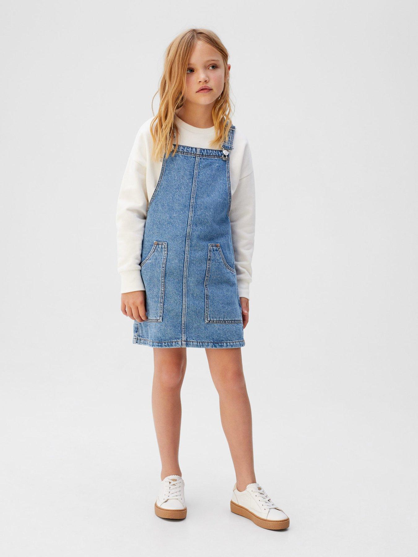 girl denim dungarees uk