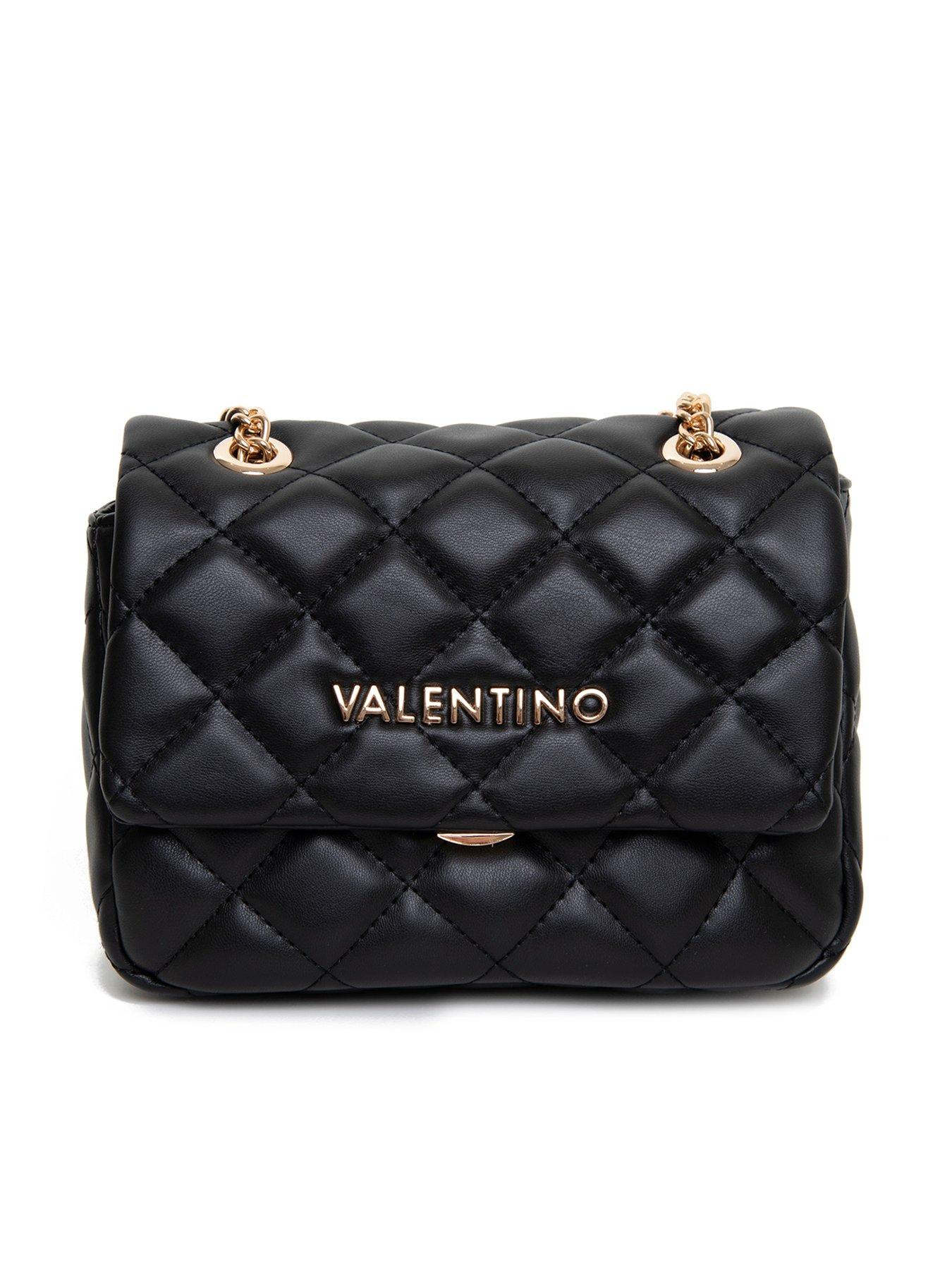 valentino by mario valentino grey quilted chain strap tote bag