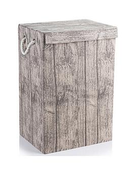 Product photograph of Minky Laundry Hamper With Bark Print from very.co.uk