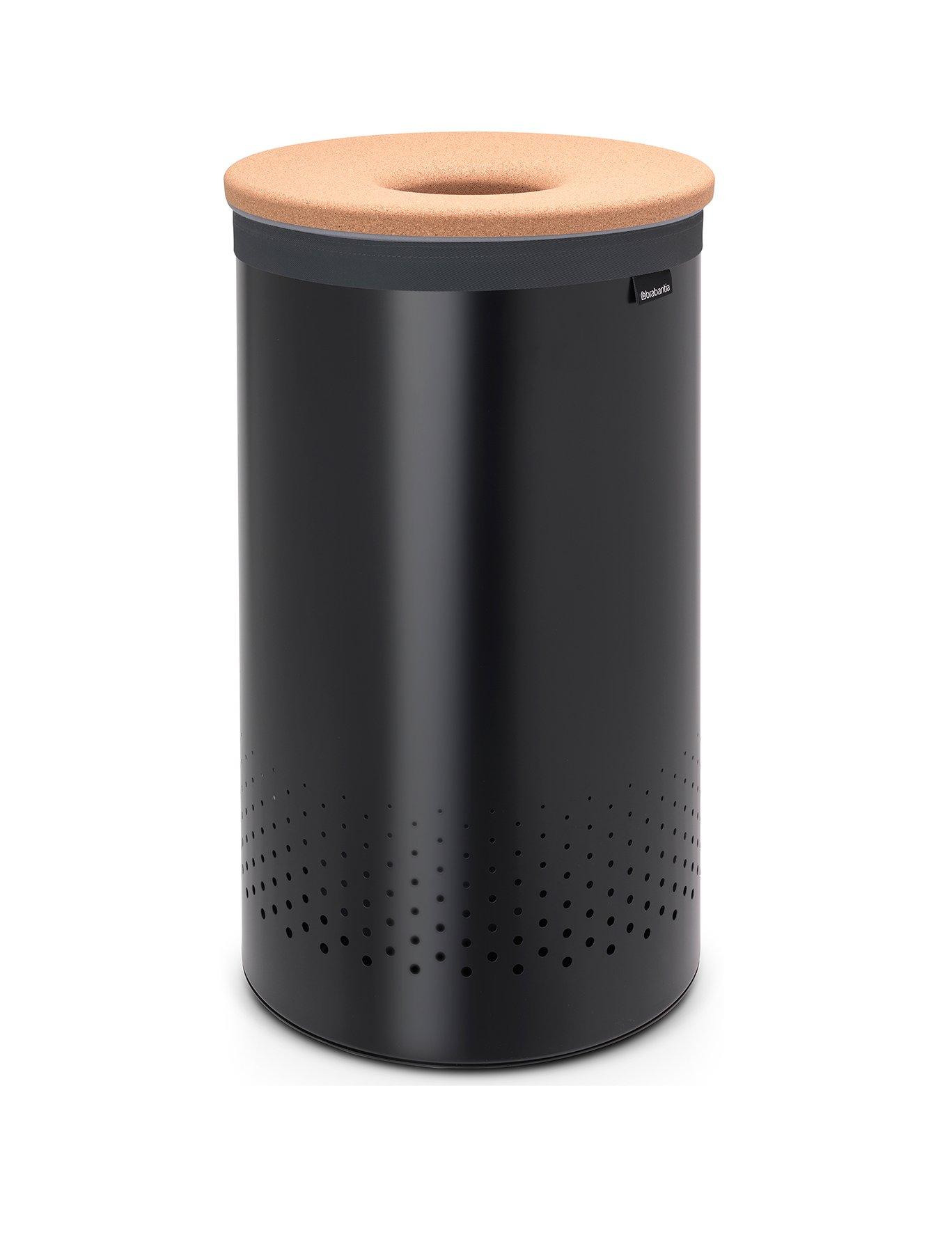 60 Litre Laundry Bin with Removable Laundry Bag Black