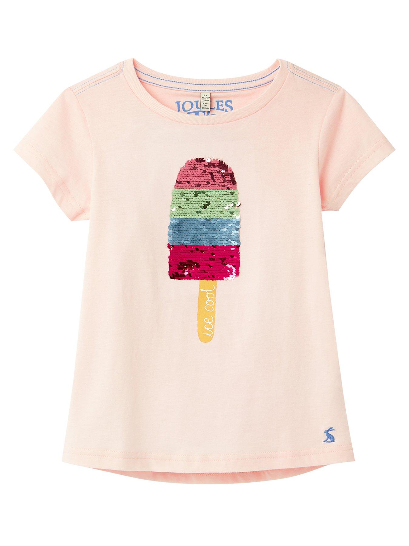 Joules Girls Astra Ice Lolly T-shirt - Pink | very.co.uk