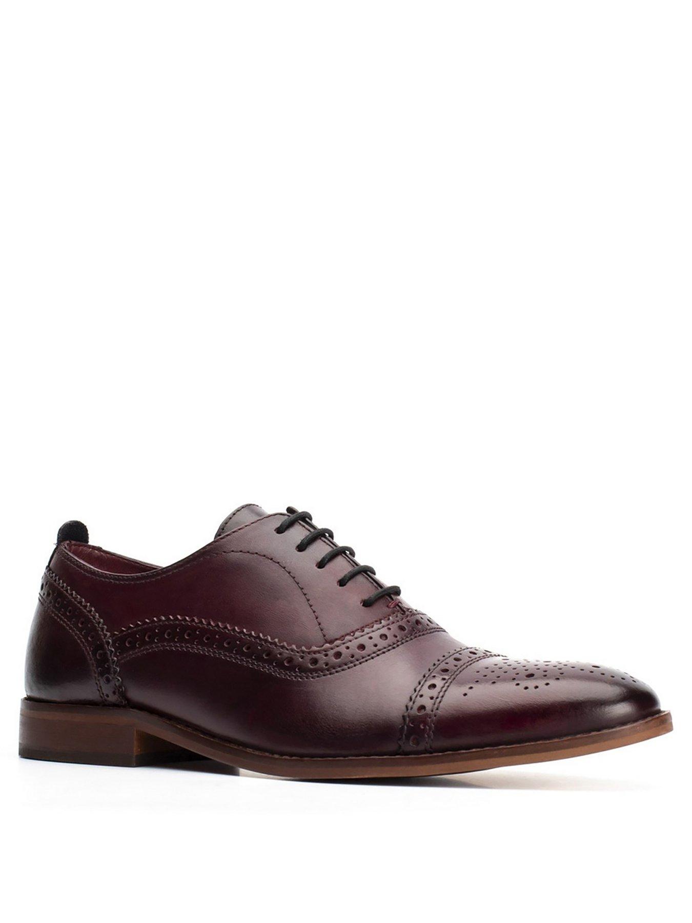 Base London Cast Lace Up Brogue - Dark Red | very.co.uk