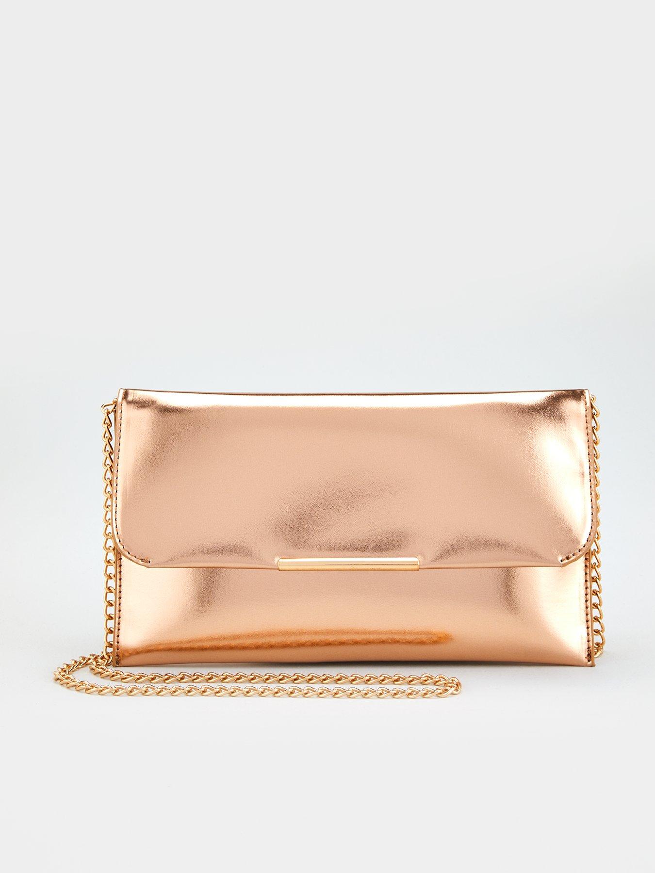 cheap rose gold clutch bag