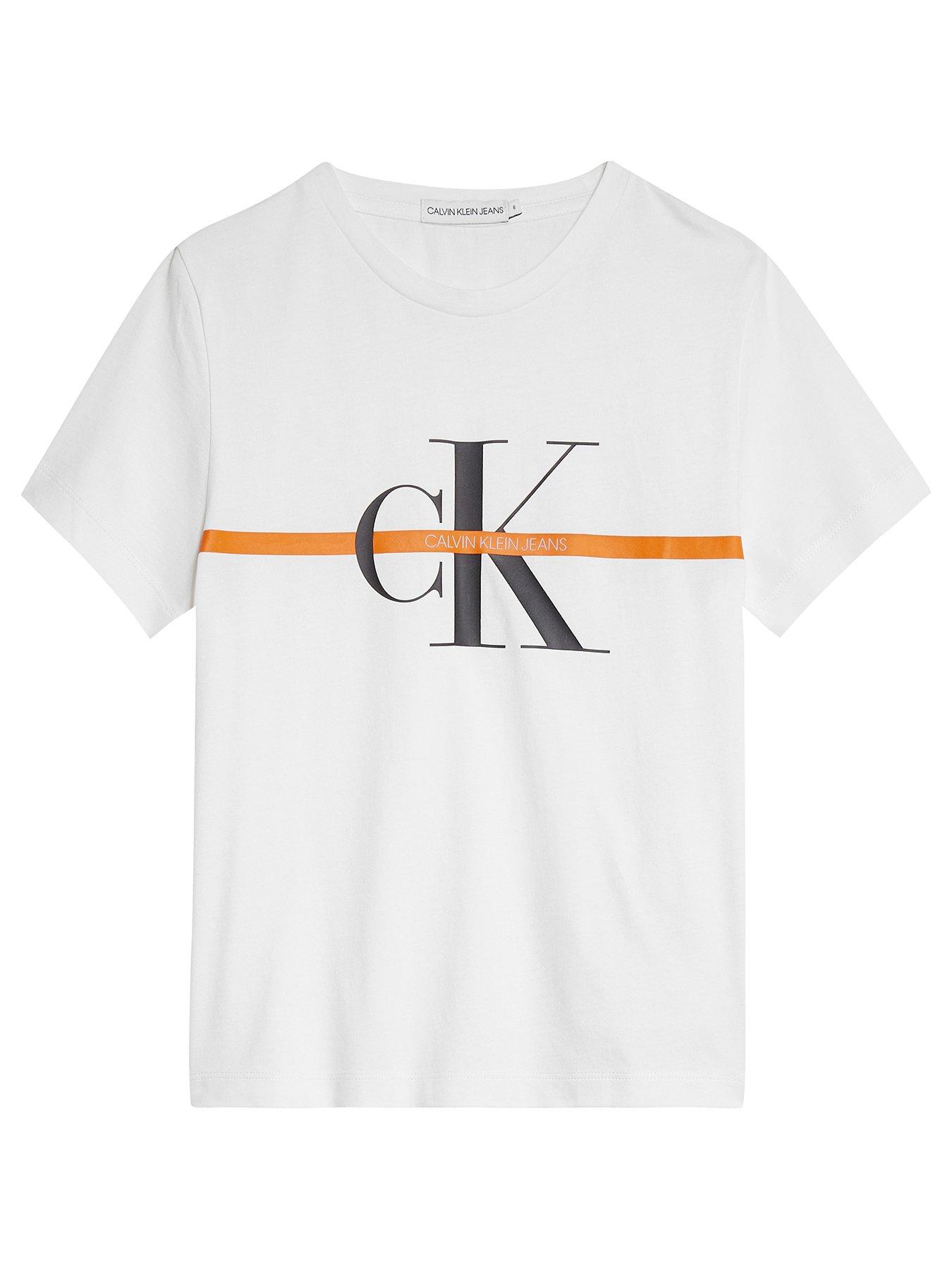 Calvin Klein Jeans Boys Monogram Stripe Short Sleeve T-Shirt review