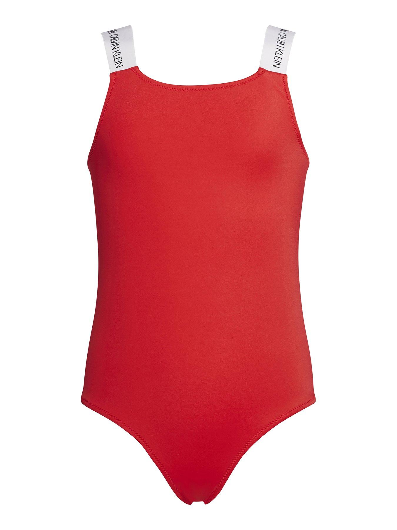 Calvin Klein Girls Logo Strap Swimsuit review