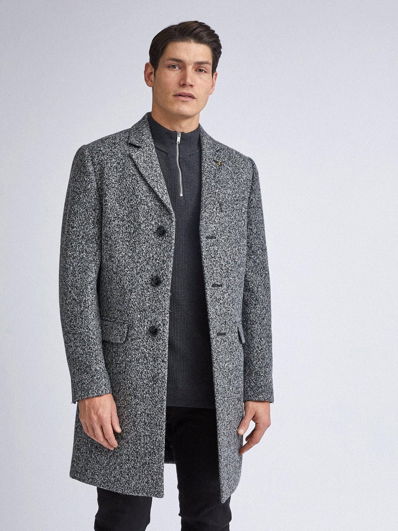 Burton Menswear London Grindle Texture Overcoat review