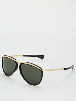 Ray-Ban Olympian Aviator Sunglasses - Black/Gold