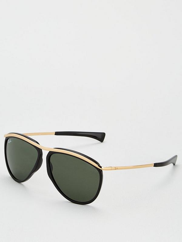 Ray-Ban Olympian Aviator Sunglasses - Black/Gold 