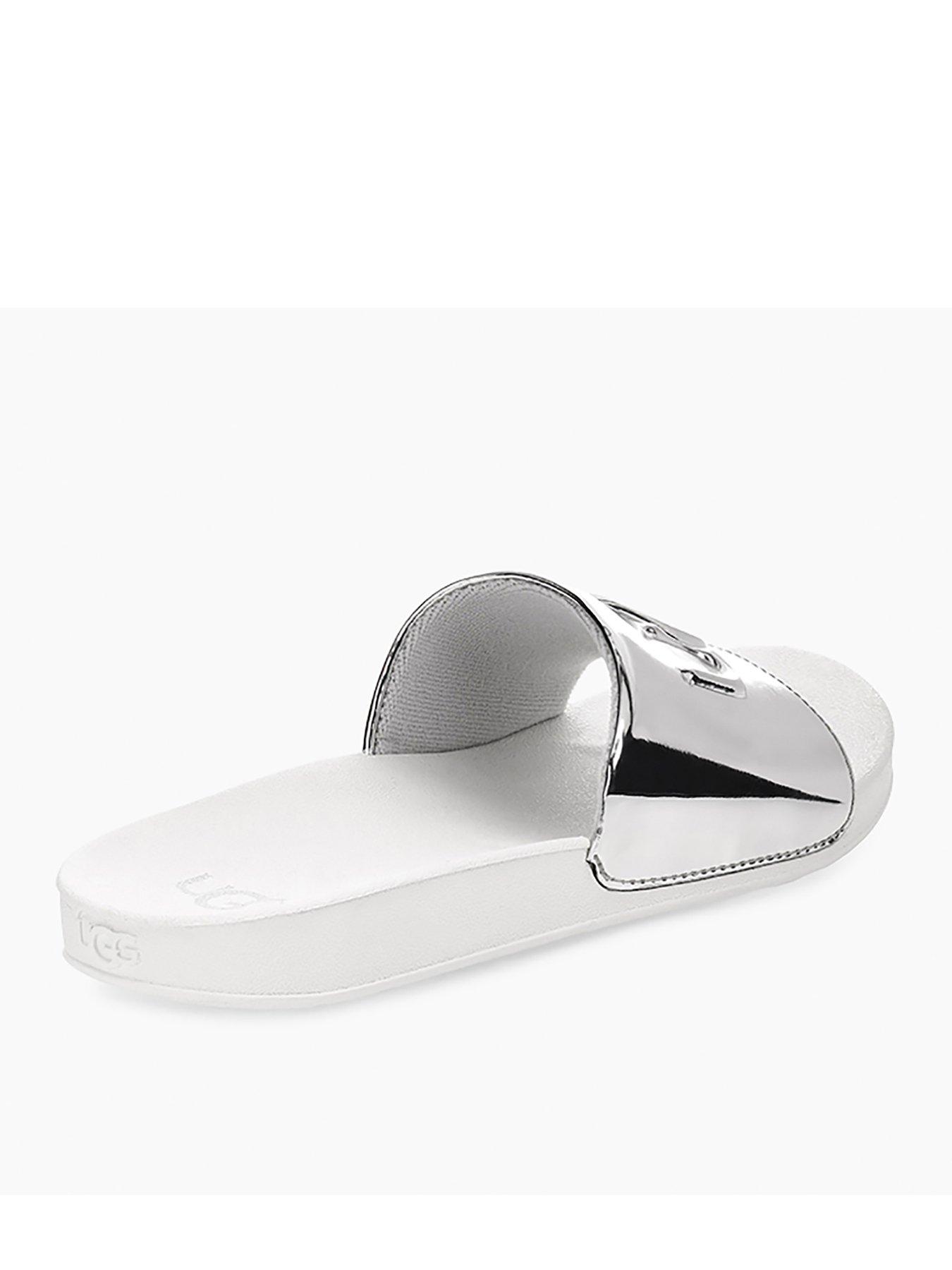 ugg silver sliders